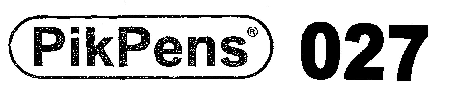 Pikpens 027 (label) Device mark 1407476 Trademark