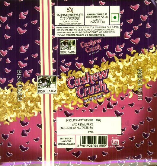 Cashew Crush Just Fall In Love ( Label) Device mark 1408549 Trademark