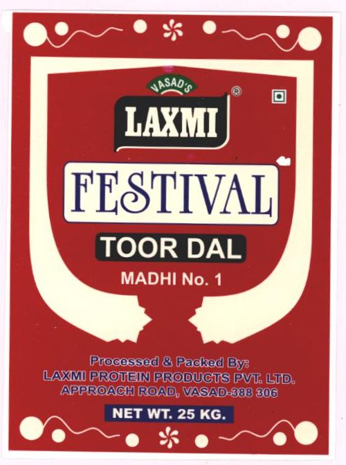 Laxmi Festival Toorl Dal, Madhi No.1 [label] Device mark 1408597 Trademark