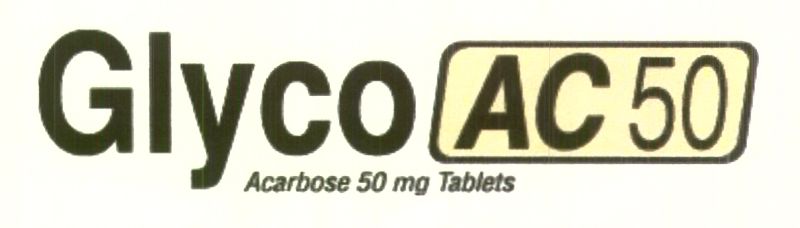 Glyco Ac 50 Acarbose 50 Mg Tablets ( Label) Device mark 1418789 Trademark