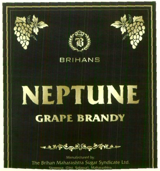 Neptune Grape Brandy (label) Device mark 1430644 Trademark
