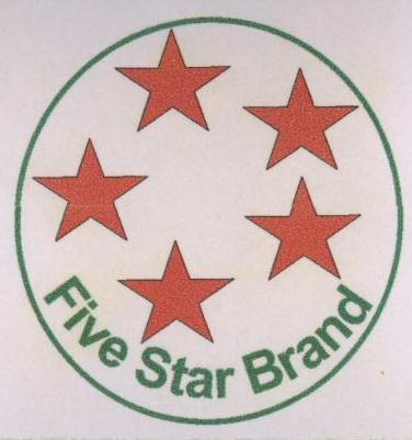 Five Star Brand (device Of Star) Device mark 1445710 Trademark