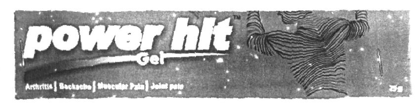 Power Hit Gel (device Of Lable) Device mark 1449260 Trademark