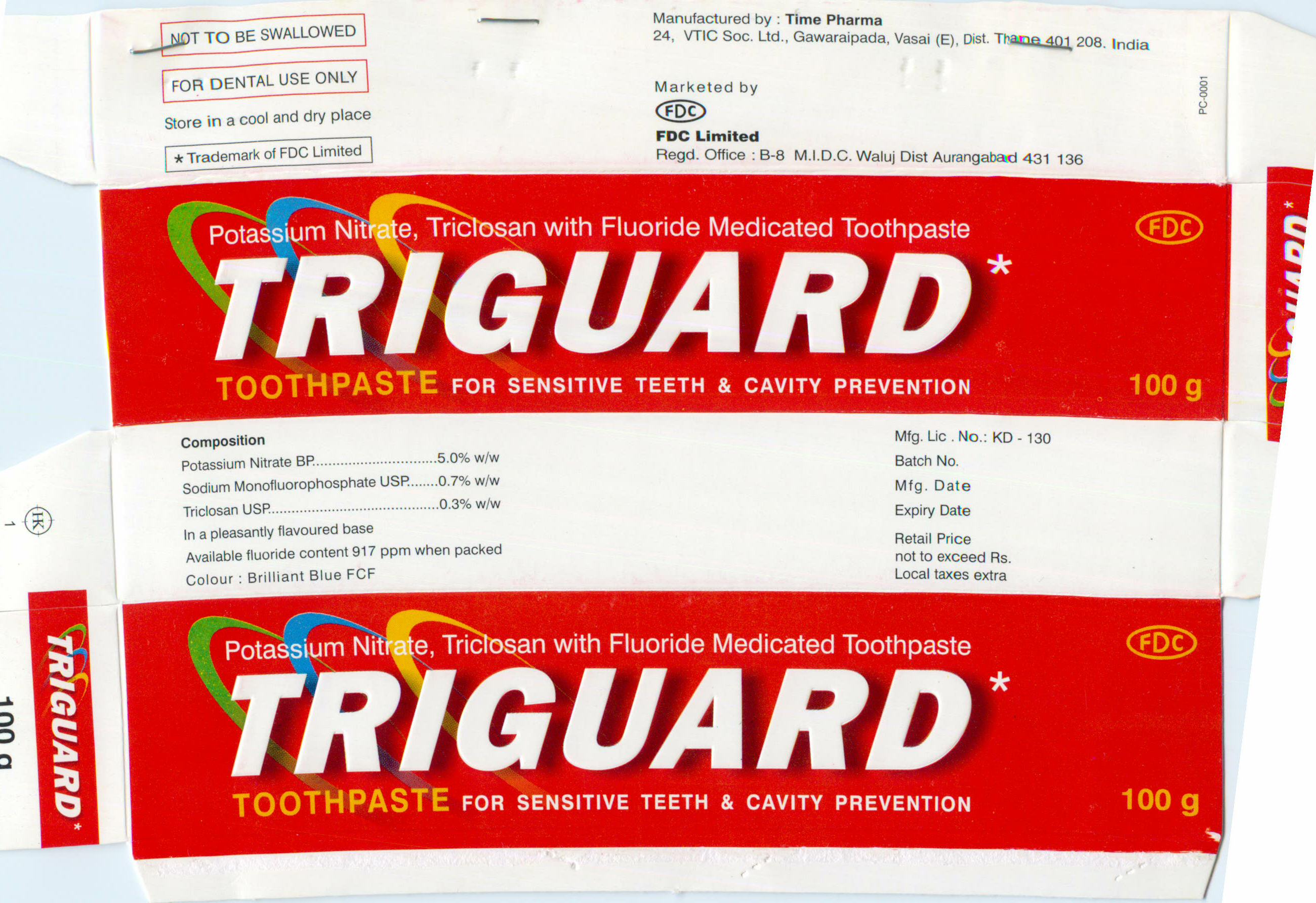 Triguard (label) Device mark 1452971 Trademark