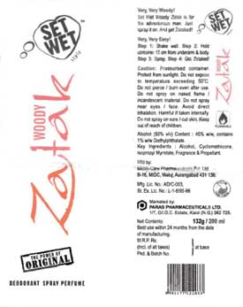 Woody Zatak (lable) Device mark 1454056 Trademark
