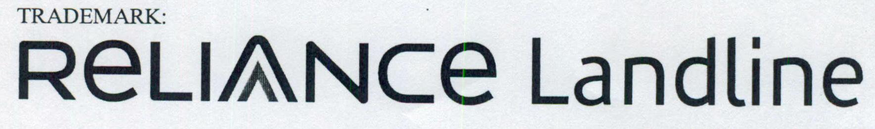 Reliance Landline(special Form Of Writing) Device mark 1459734 Trademark