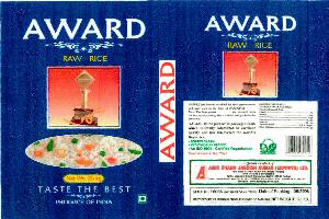 Award (raw Basmati Rice) Device mark 1462590 Trademark