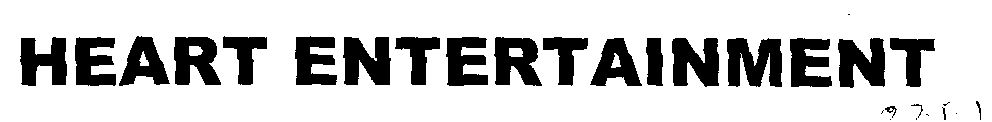 Heart Entertainment (letter Written In Heavy Character) Device mark 1463040 Trademark
