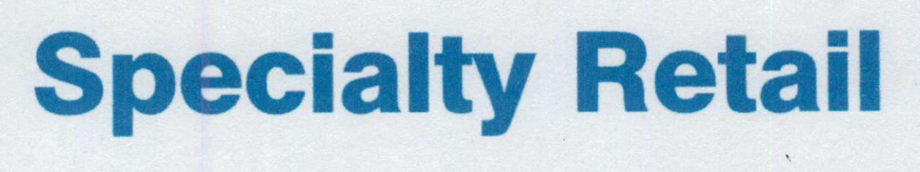 Specialty Retail (letter Written In Special Form) Device mark 1466216 Trademark
