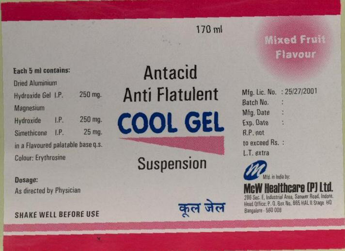 Cool Gel (label) Device mark 1467962 Trademark