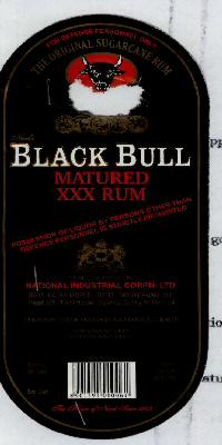 Black Bull With Label Device mark 1475525 Trademark