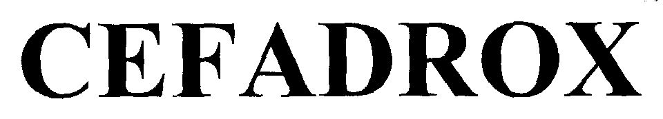 Cefadrox (device Of Werttin In Heavy Character) Device mark 1479482 Trademark