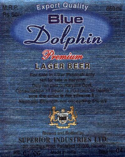 Blue Dolphine With Label Device mark 1482567 Trademark