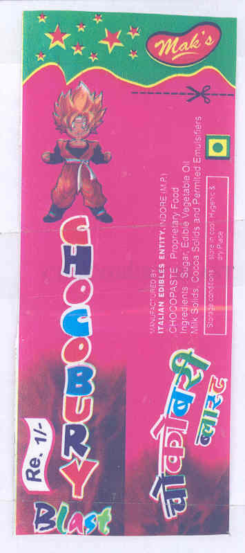 Chocobury (label) Device mark 1771772 Trademark