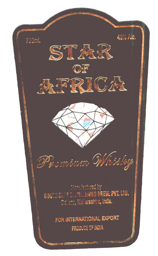 Star Of Africa Premium Whisky Device mark 1942559 Trademark