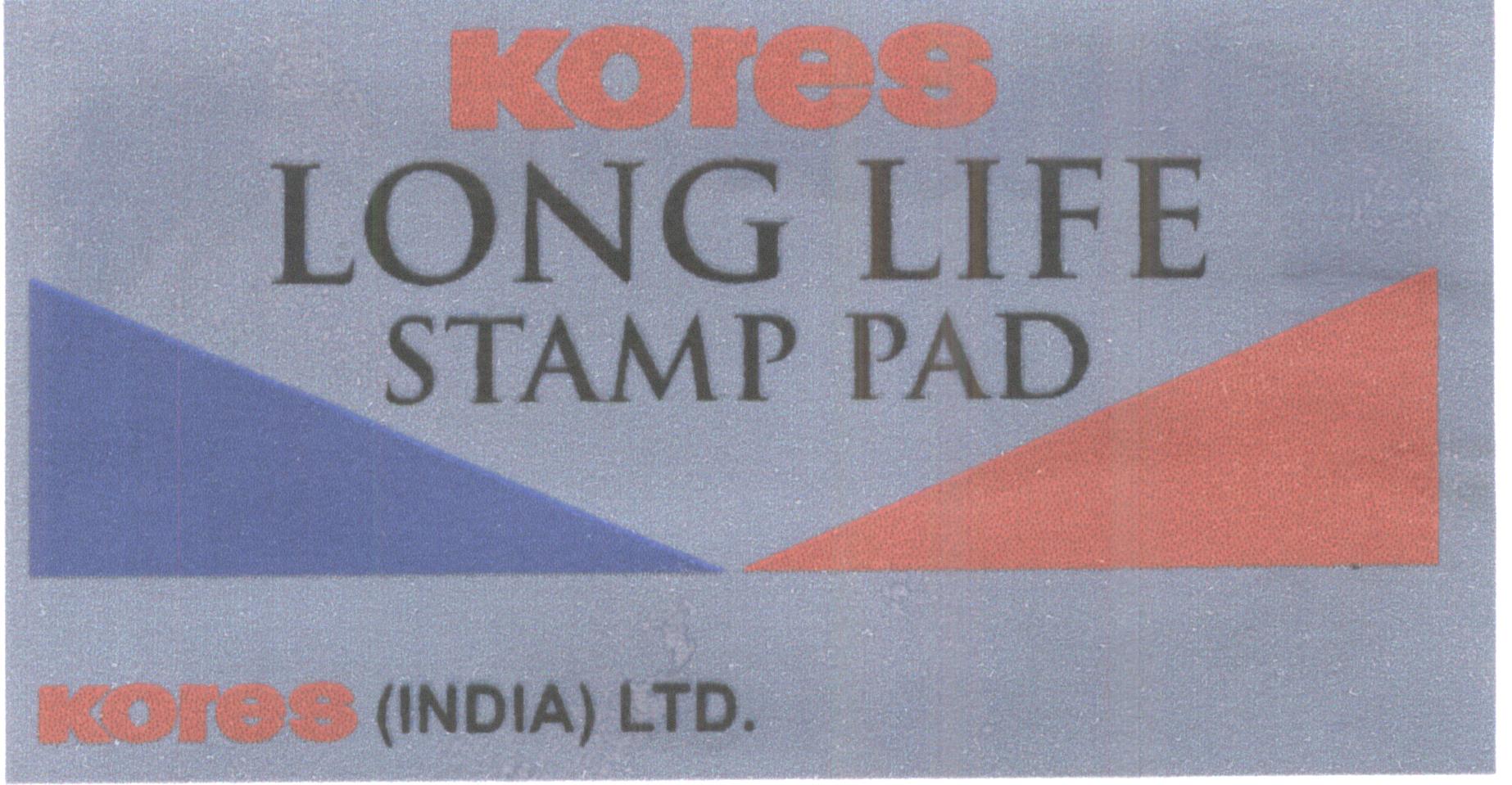 Kores Long Life Stamp Pad Device mark 1942886 Trademark