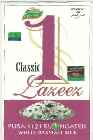 Lakshmi Foods 1 Classic Lazeez (label) Device mark 2475316 Trademark