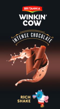 Britannia Winkin Cow Intense Chocolate Rich Shake Device mark 5341988 Trademark