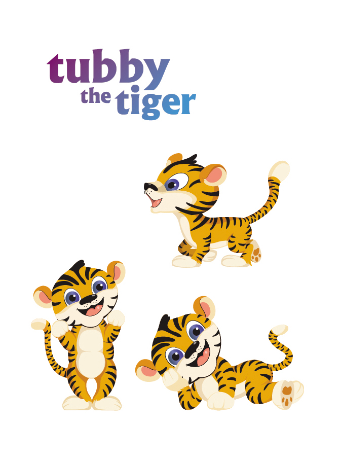 Tubby The Tiger (with Device Of Baby Tiger) Device mark 5358526 Trademark