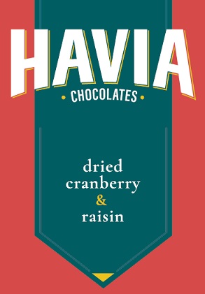 Havia Chocolates Dried Cranberry & Raisin Device mark 5360502 Trademark