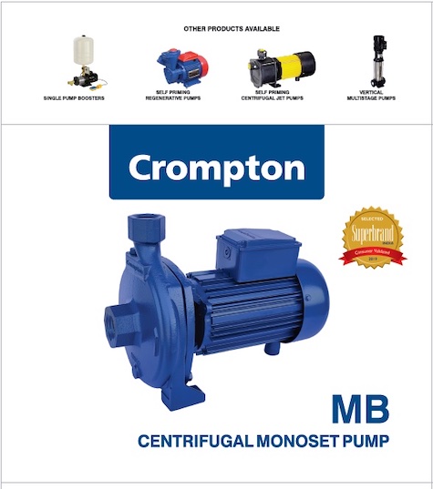 Crompton Mb Centrifugal Monoset Pump Device mark 5365875 Trademark
