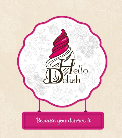 Hello Delish - Because You Deserve It Device mark 5386521 Trademark