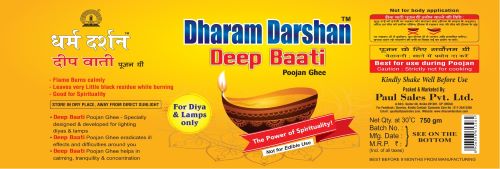 Dharam Darshan Deep Baati Poojan Ghee Label Device mark 5410031 Trademark