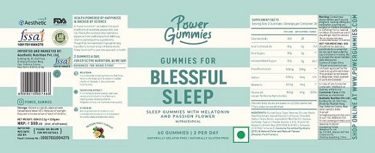 Label For Power Gummies For Blessful Sleep (with Device) Device mark 5418926 Trademark