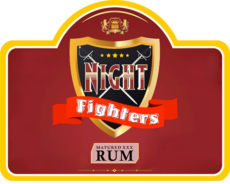 Bkd Night Fighters Rum (with Device) Device mark 5439347 Trademark