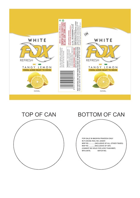 White Fox Refresh Tangy Lemon Vodka Mixed Ready To Drink Device mark 5450640 Trademark