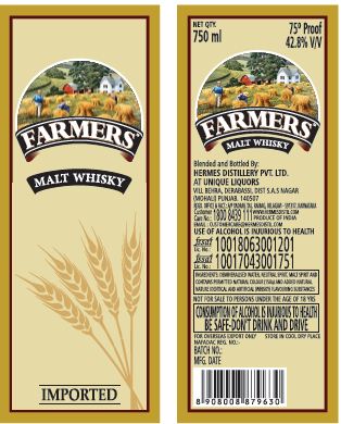 Farmers Malt Whisky Device mark 5460074 Trademark