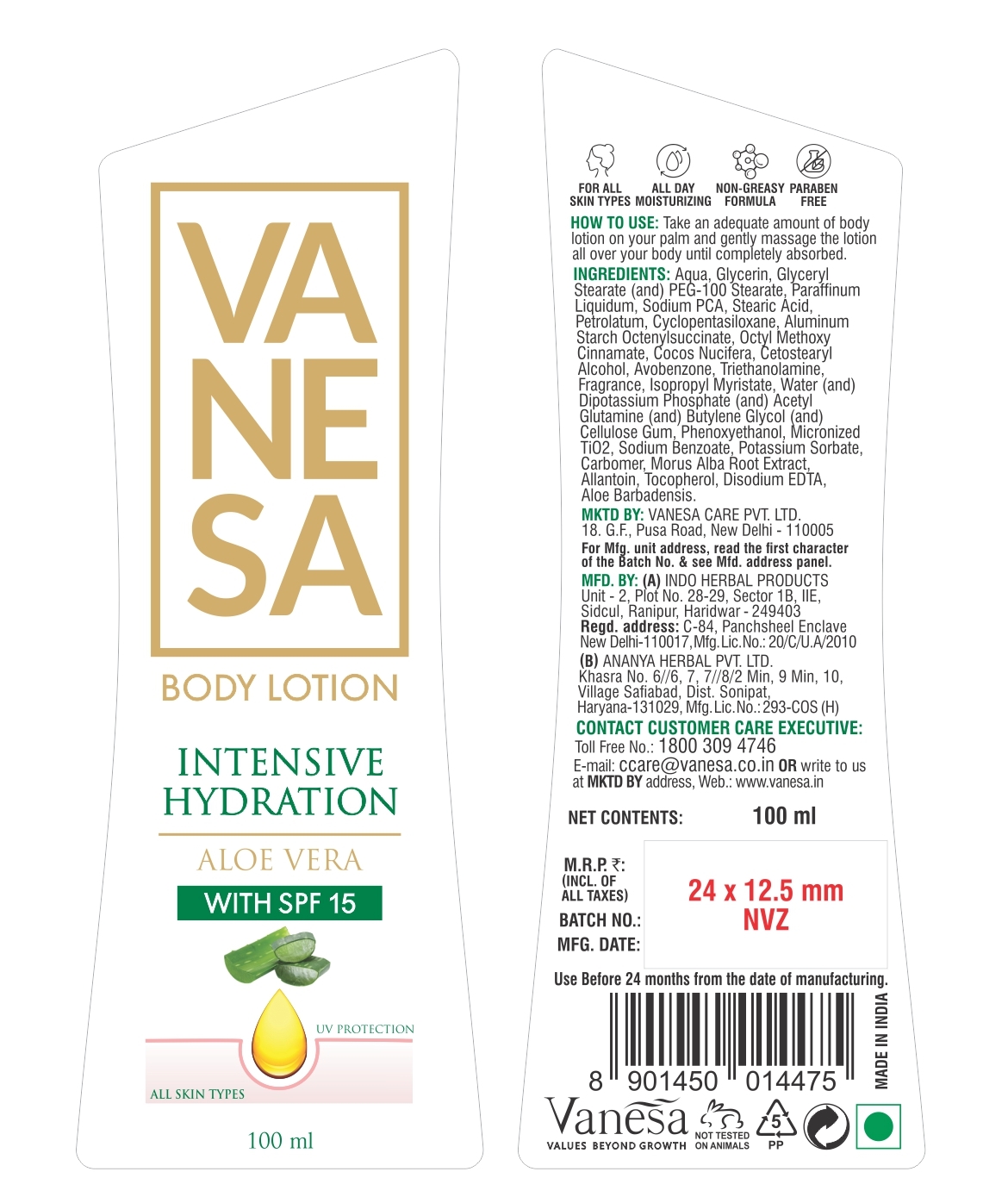 Vanesa Intensive Hydration Device mark 5478263 Trademark