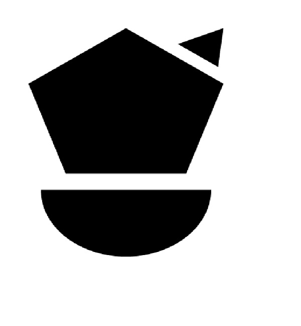 Logo In Monochrome Having A Pentagon,a Semi Circle And Equilateral Triangle. Device mark 5503861 Trademark