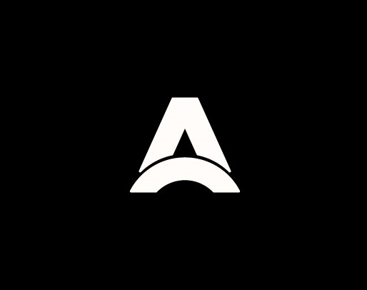 A With A Curve In White And Background In Black Device mark 5508579 Trademark