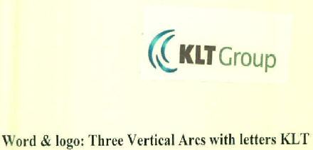 Klt Group Three Vertical Arcs With Letters Klt Device mark 2870928 Trademark