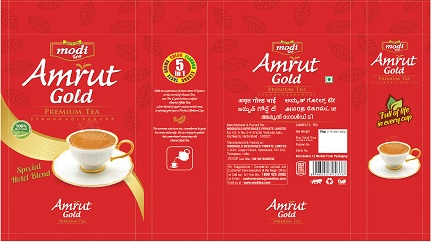 Modi Tea Amrut Gold - Premium Tea. Device mark 5522667 Trademark