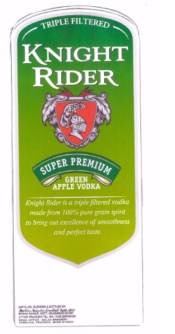 Knight Rider Super Premium Green Apple Vodka Device mark 5549585 Trademark