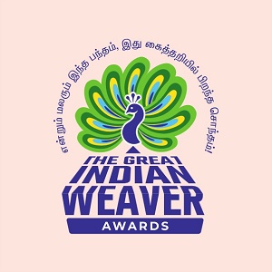 The Great Indian Weaver Awards With Tagline In Tamil. ( Logo And Device) Device mark 5559579 Trademark
