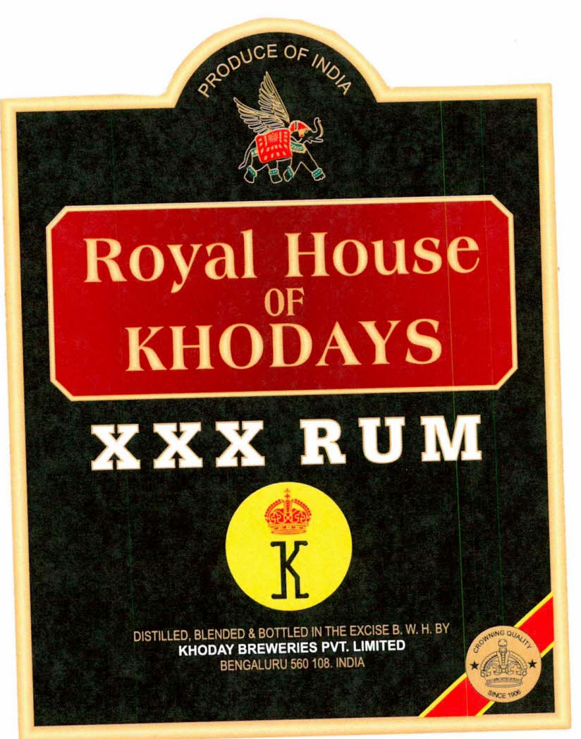 Royal House Of Khodays Xxx Rum Device mark 5582521 Trademark