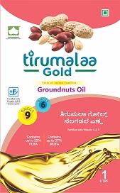 Tirumalaa Gold. Taste Of Indian Families. Groundnuts Oil Label Device mark 5276128 Trademark