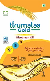 Tirumalaa Gold. Taste Of Indian Families. Ricebraan Oil Label Device mark 5276129 Trademark