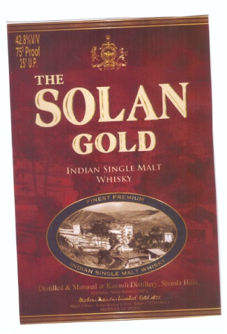 The Solan Gold Indian Single Malt Whisky Device mark 5291466 Trademark