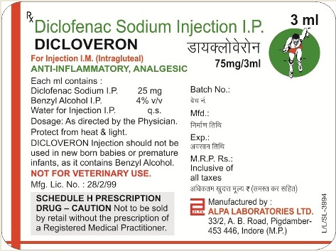 Dicloveron Device mark 5316852 Trademark