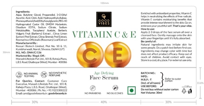 Good Vibes Vitamin C & E Age Defying Face Serum Device mark 5592816 Trademark