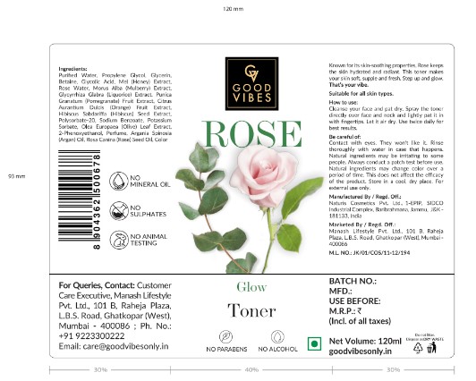 Good Vibes Rose Glow Toner Device mark 5592818 Trademark