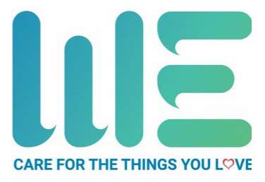 We(logo/device With Tagline "we Care For All The Things You Love") Device mark 5594244 Trademark