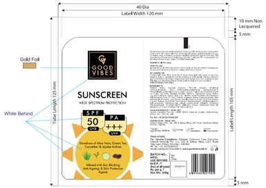 Good Vibes Sunscreen Wide Spectrum With Spf50 Device mark 5602177 Trademark