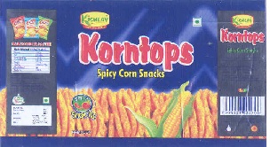 Kishlay Korntops Spicy Corn Snacks (label) Device mark 5610670 Trademark