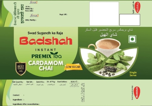 Badshah Instant Premix Tea Cardamom Chai Device mark 5623762 Trademark