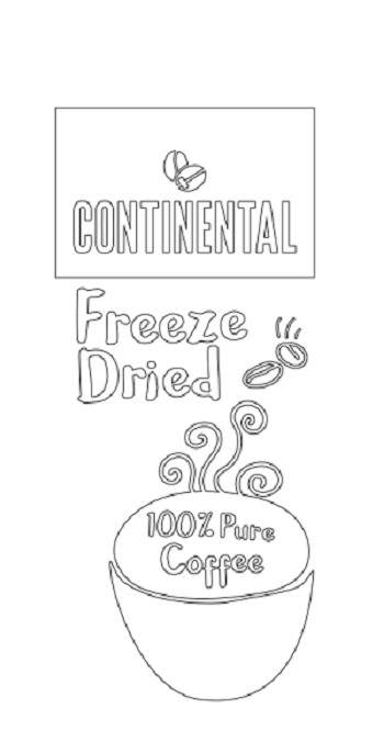 Continental Freeze Dried (label) Device mark 5625465 Trademark